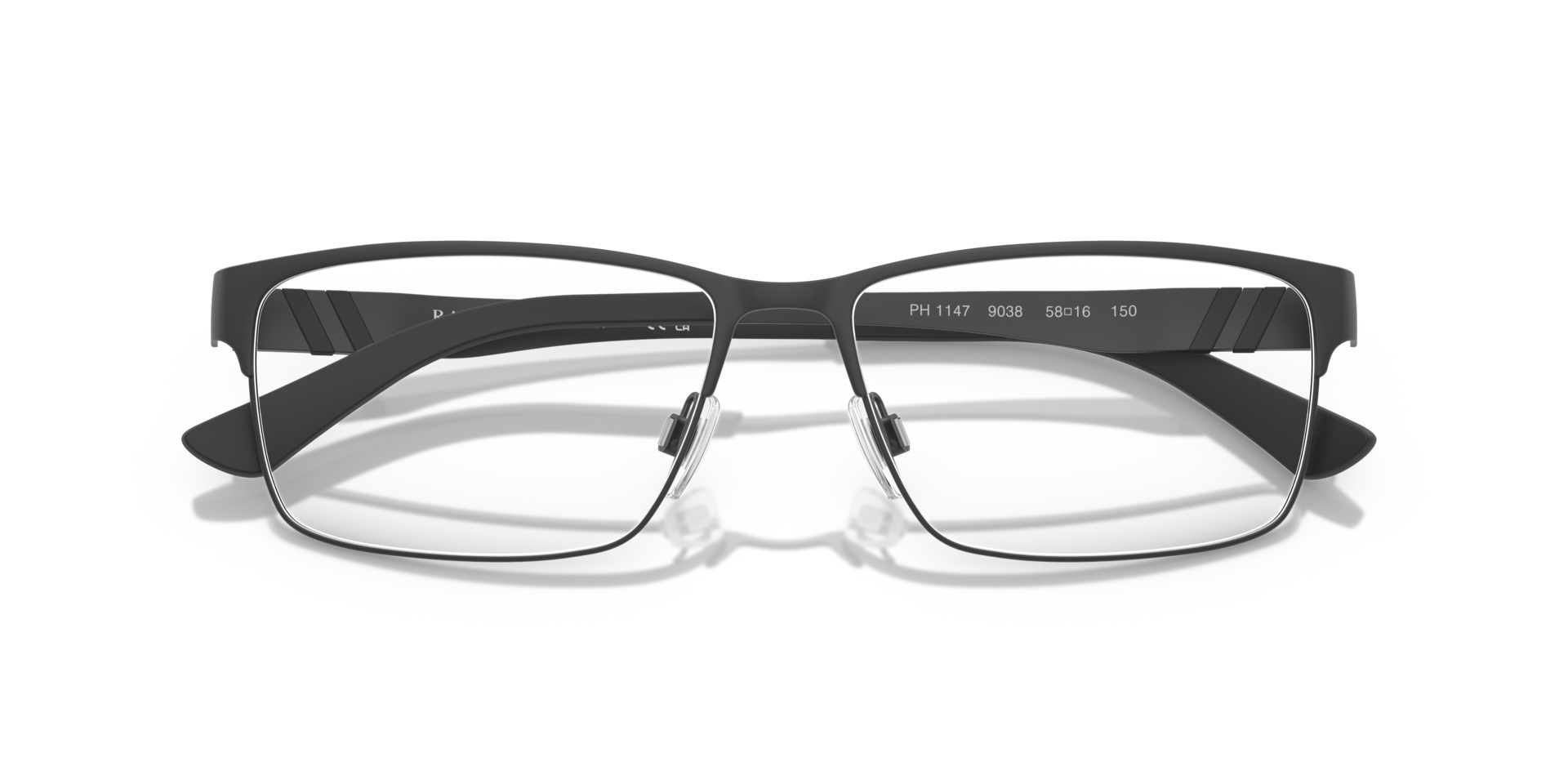 PH1147 Matte Black MetalEyeglass Frames for Glasses Direct, Closed View