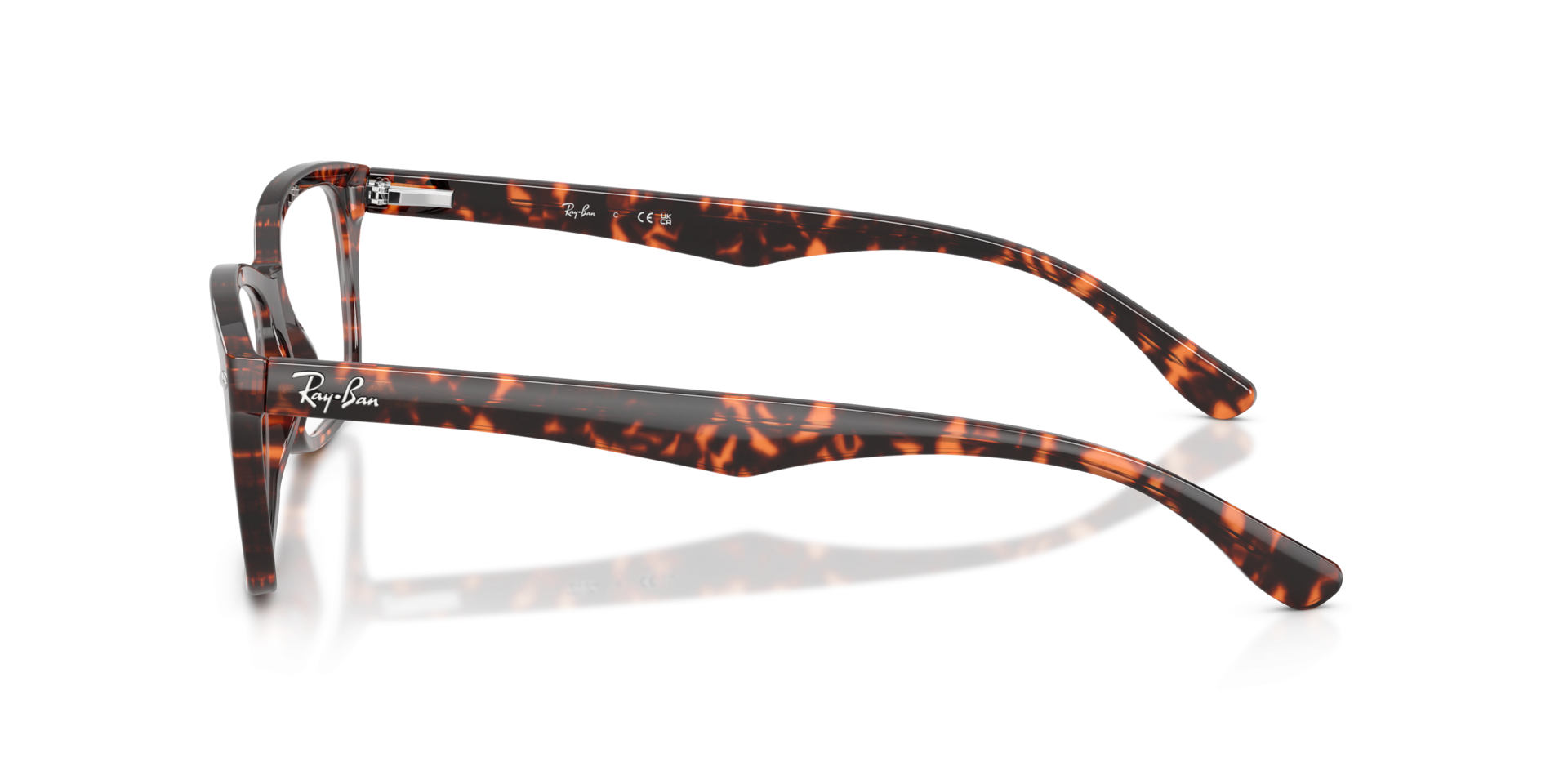 RB5228 Optics Havana Red Turtle AcetateEyeglass Frames for Glasses Direct, Side View