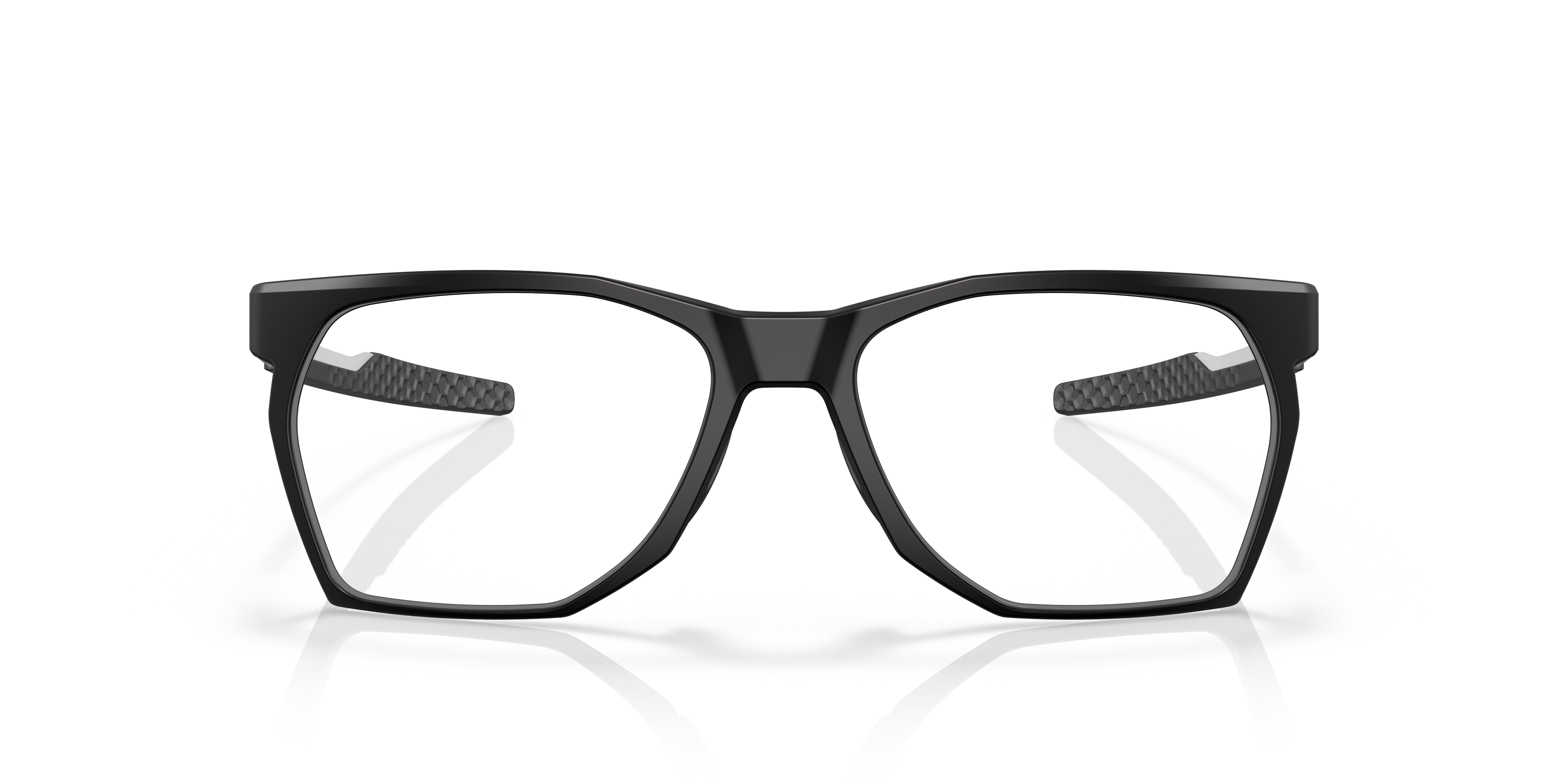 CTRLNK Satin Black PlasticEyeglass Frames for Glasses Direct, Front View