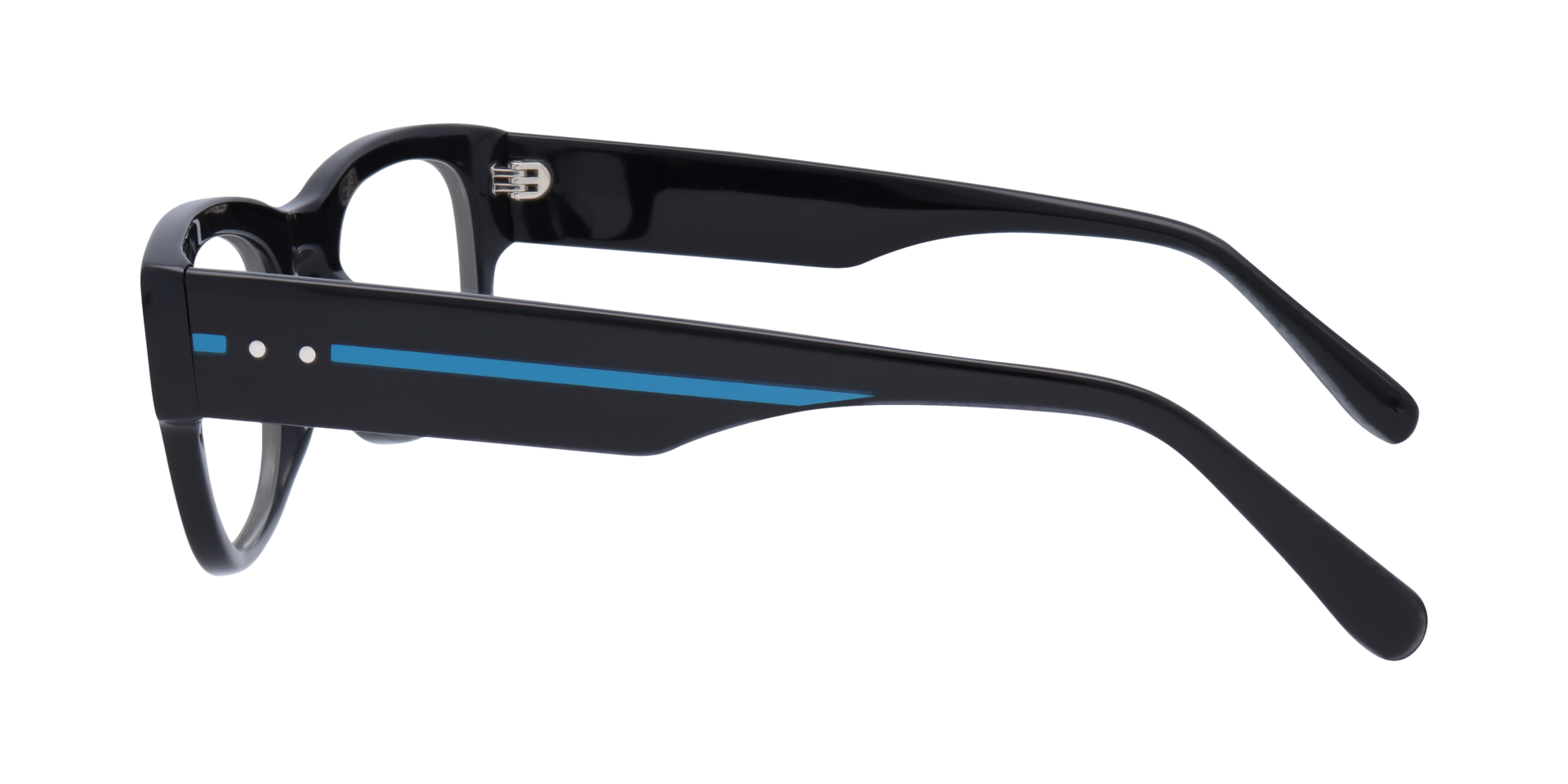 Flynn Black AcetateEyeglass Frames for Glasses Direct, Side View