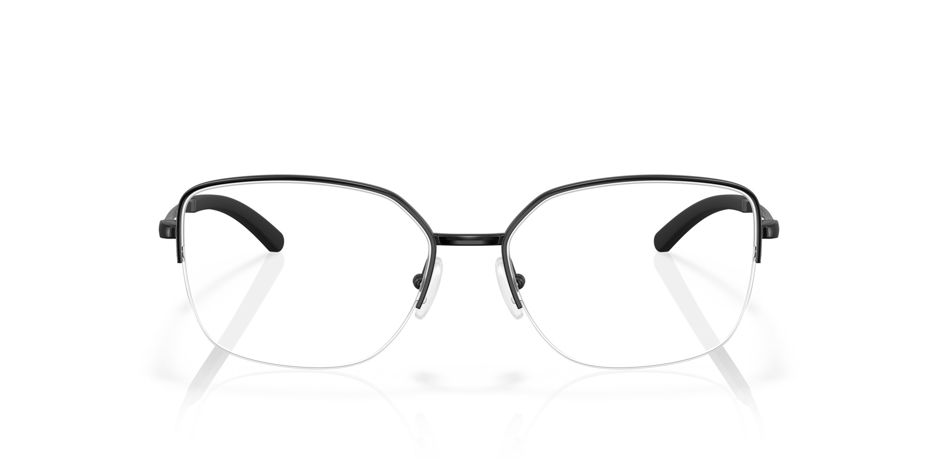 Moonglow Satin Black MetalEyeglass Frames for Glasses Direct, Front View
