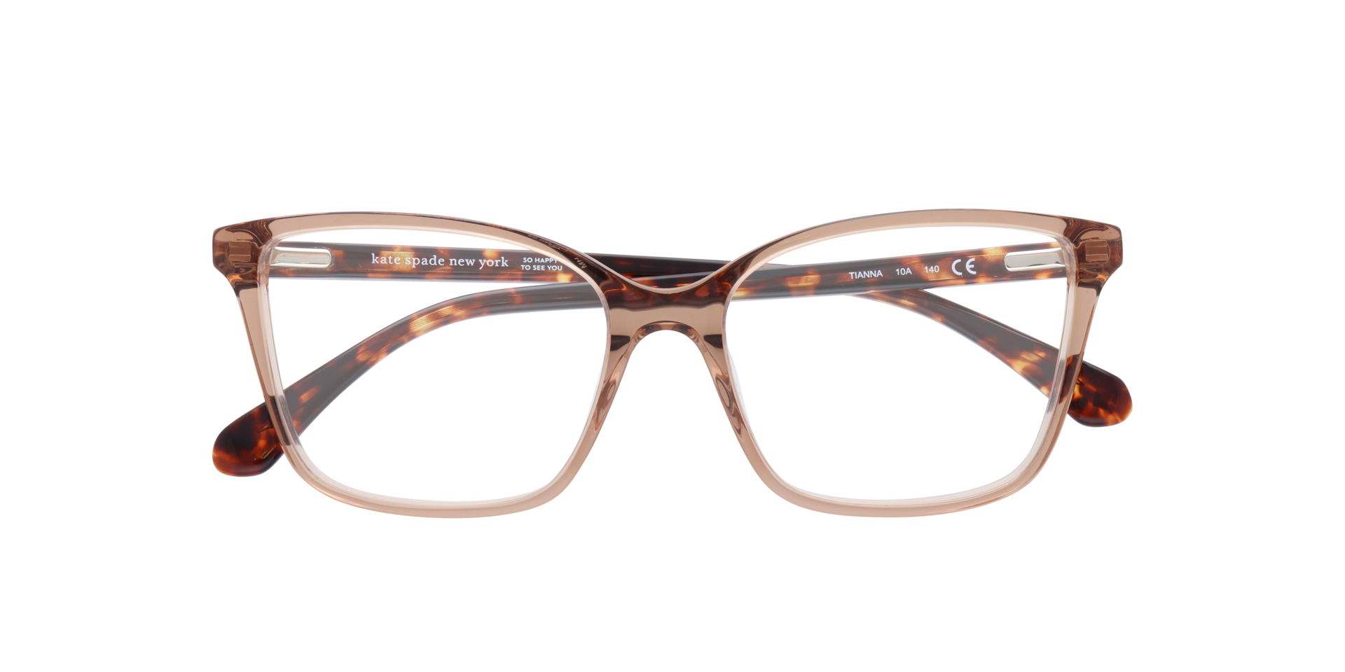 Tianna Tortoise Yellow AcetateEyeglass Frames for Glasses Direct, Closed View