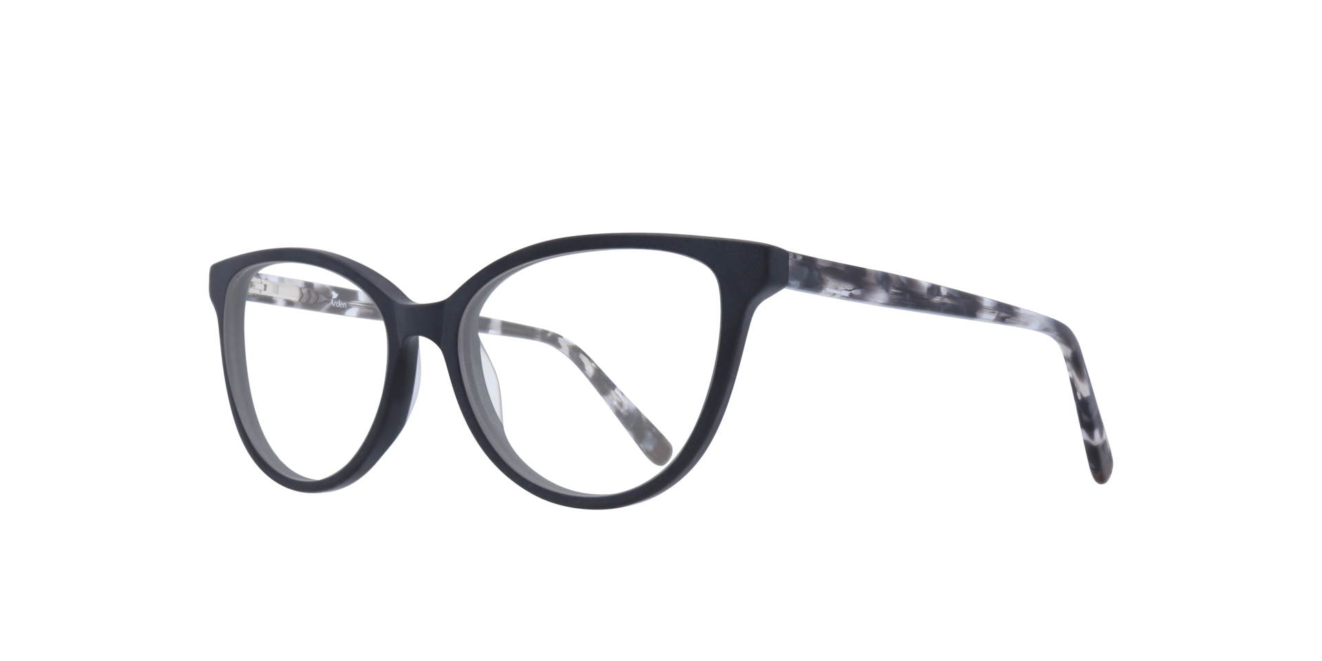 Lily Black Mottle AcetateEyeglass Frames for Glasses Direct, Angle View