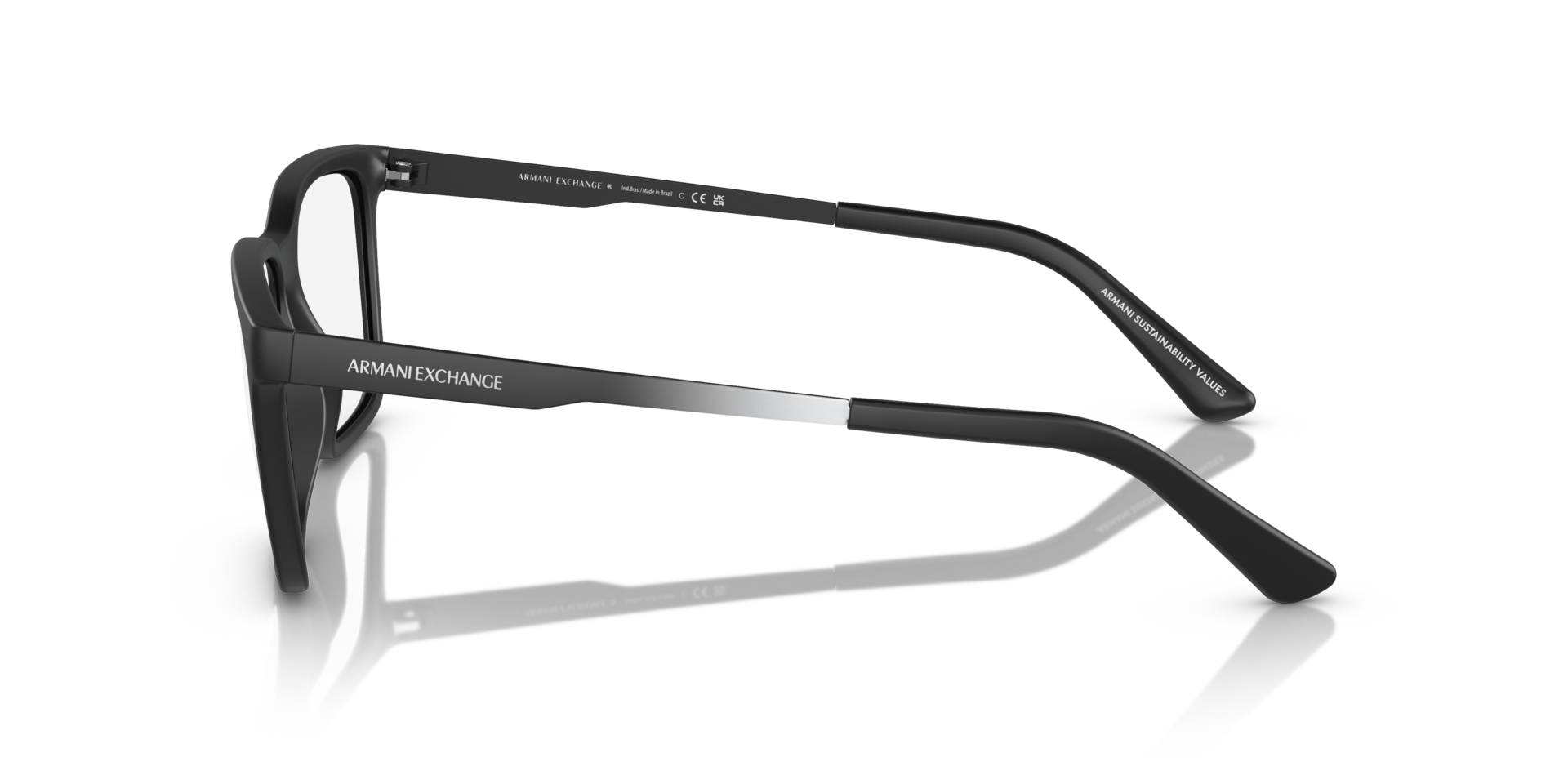 AX3103 Matte Black PlasticEyeglass Frames for Glasses Direct, Side View