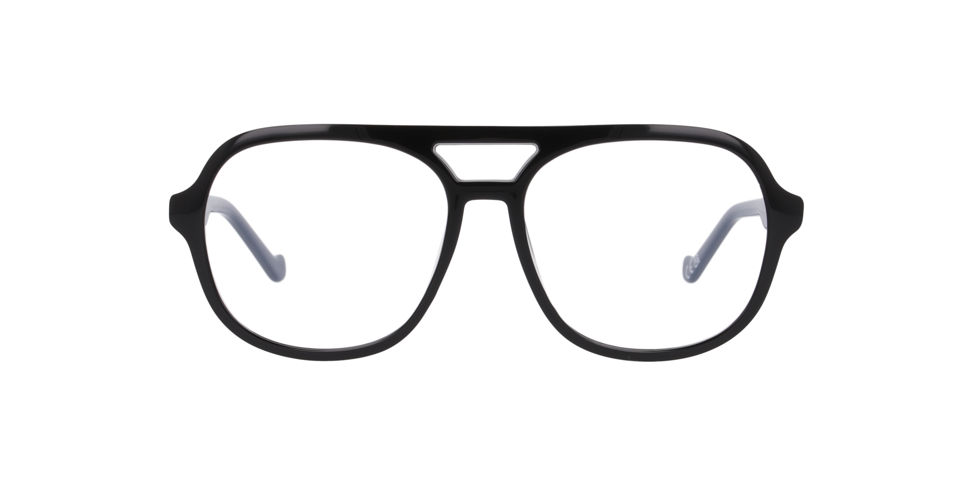 Maxwell Black PlasticEyeglass Frames for Glasses Direct, Front View