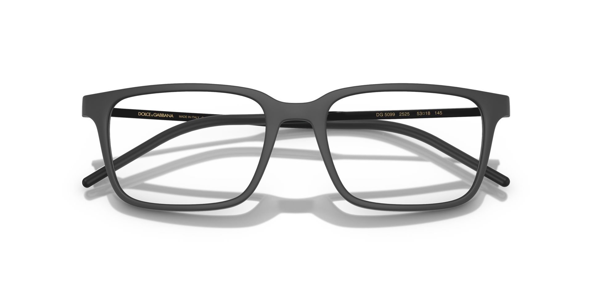 DG5099 Matte Black PlasticEyeglass Frames for Glasses Direct, Closed View