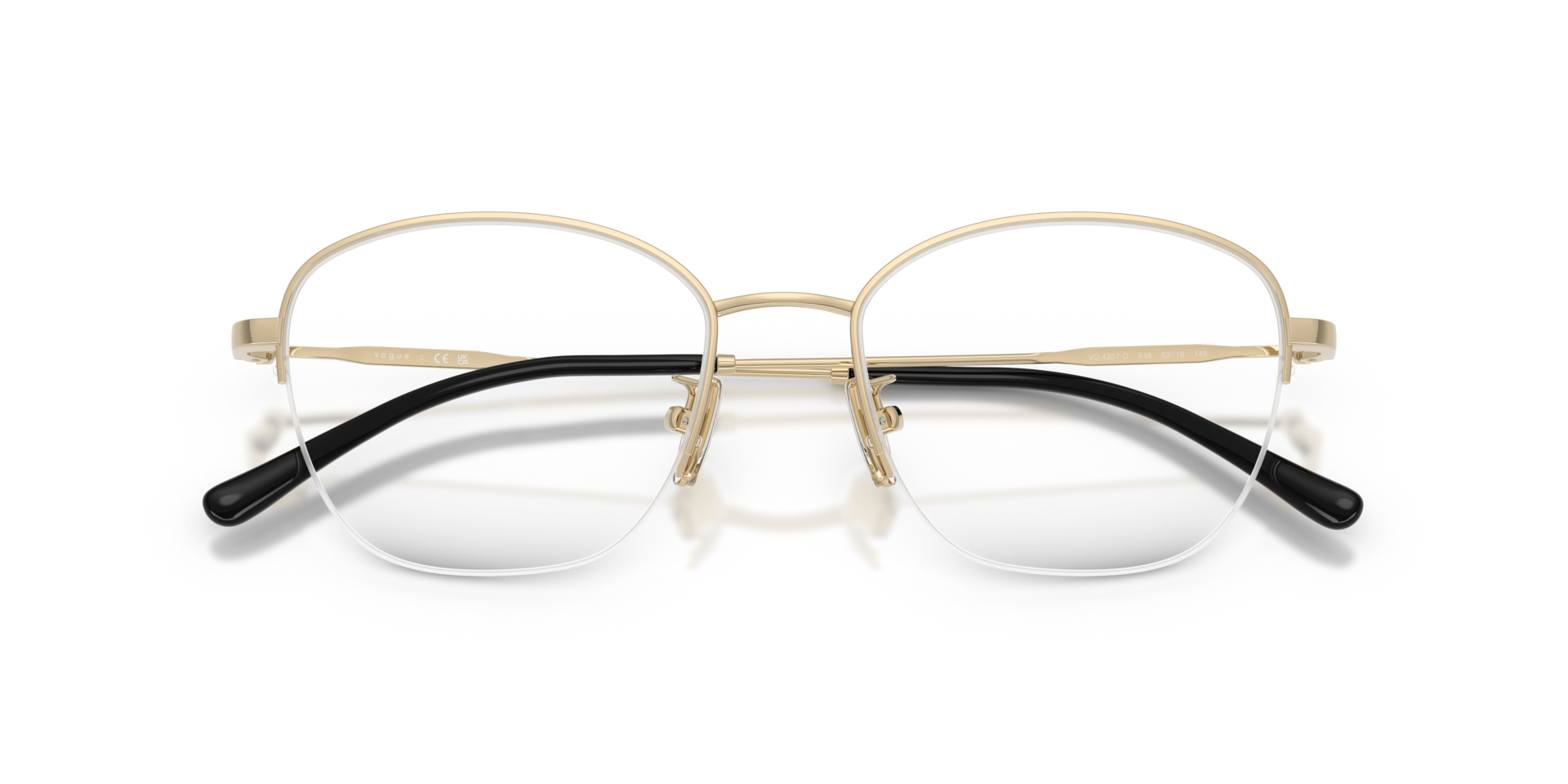 VO4357D Pale Gold MetalEyeglass Frames for Glasses Direct, Closed View