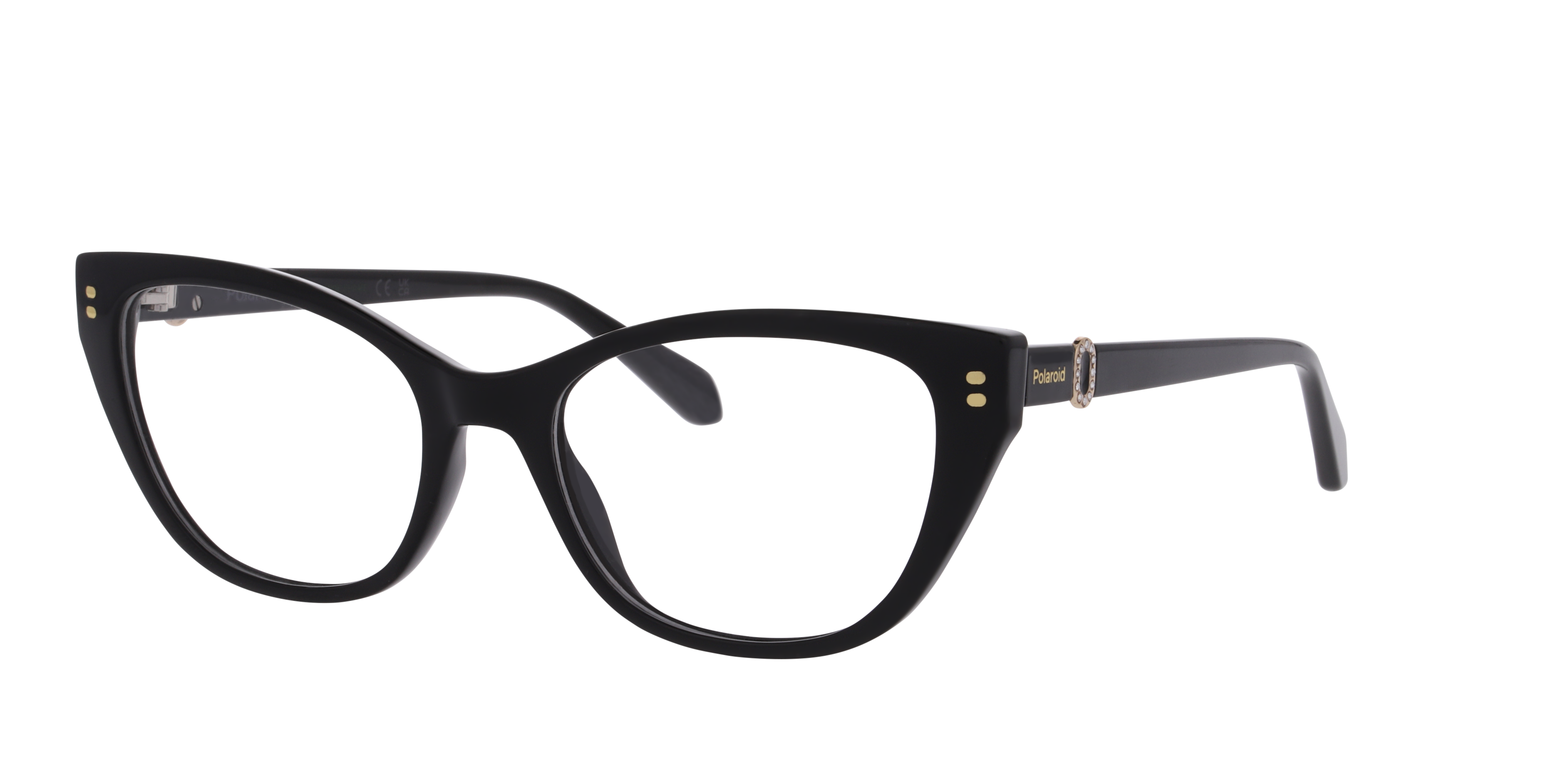 PLD D602 Black PlasticEyeglass Frames for Glasses Direct, Angle View