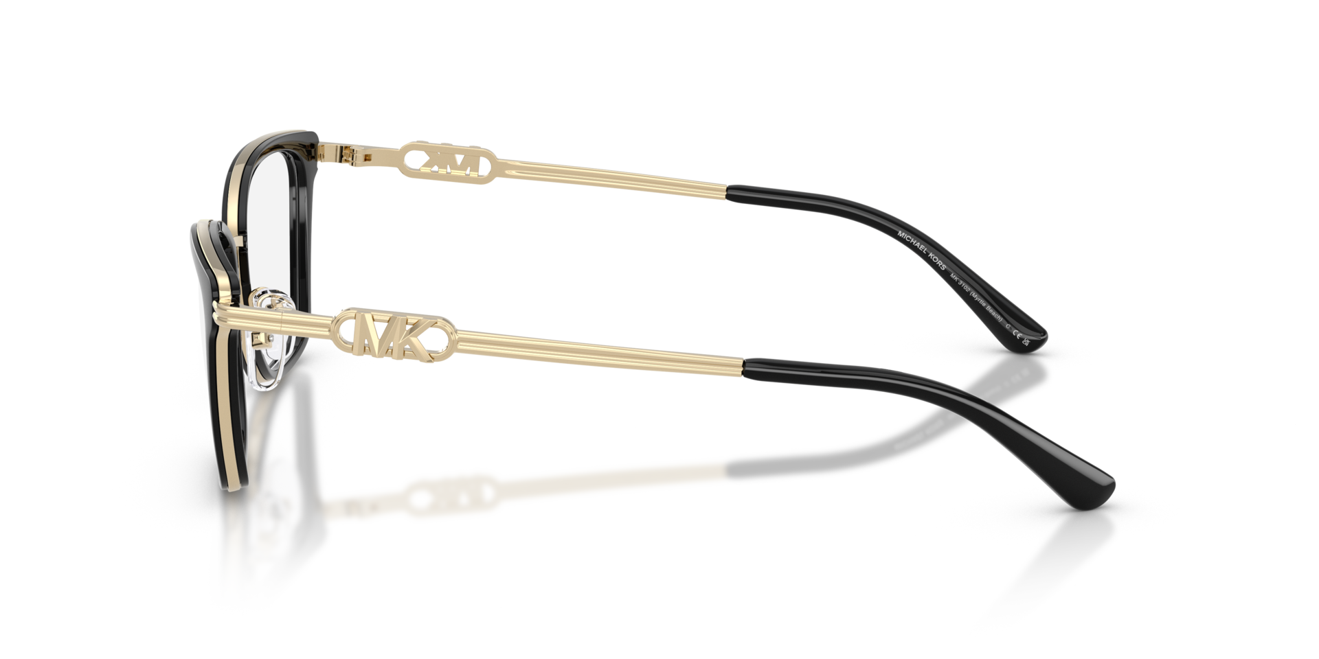 MK3102 Black MetalEyeglass Frames for Glasses Direct, Side View