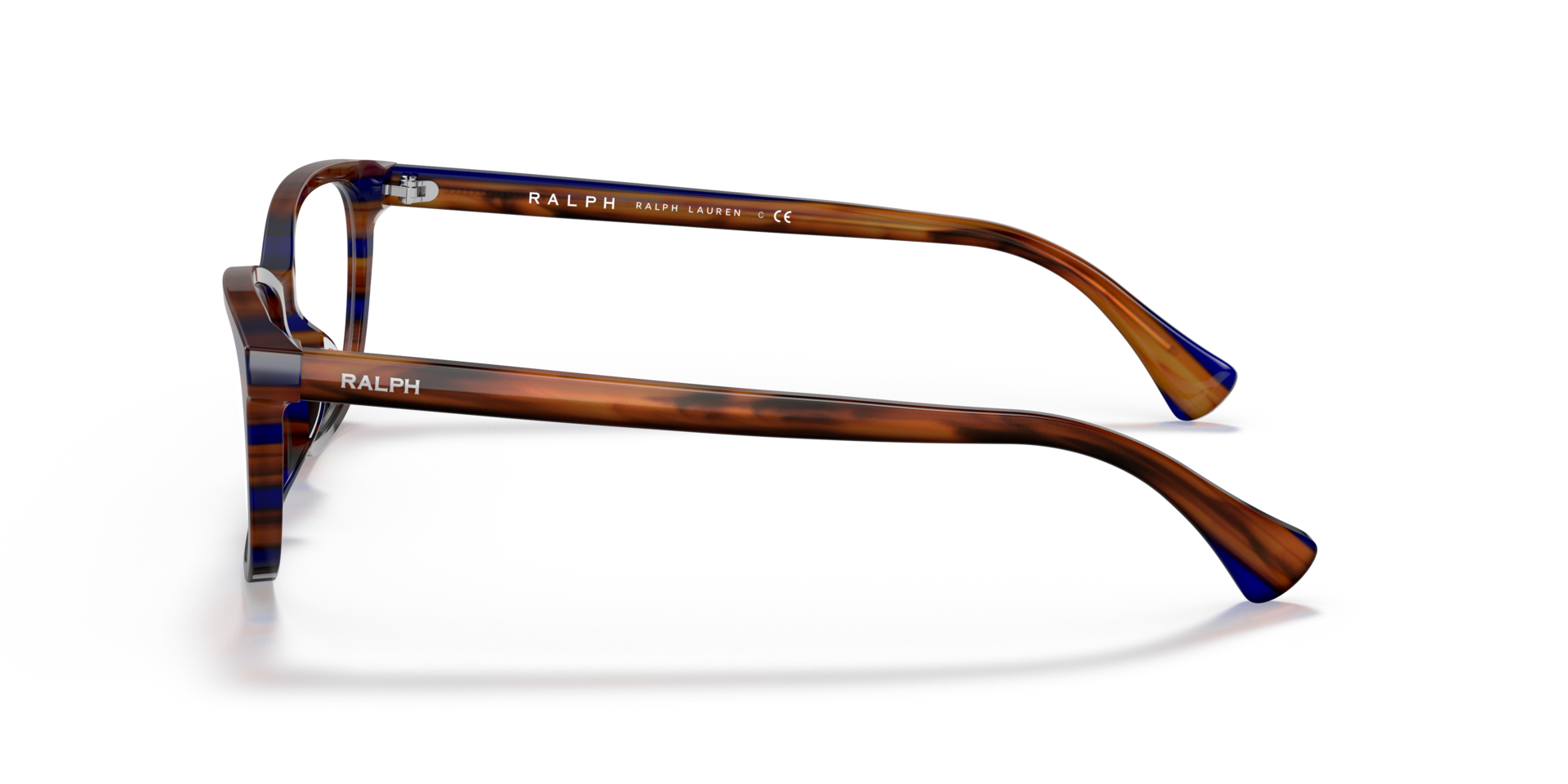 RA7133U Striped Brown Blue AcetateEyeglass Frames for Glasses Direct, Side View