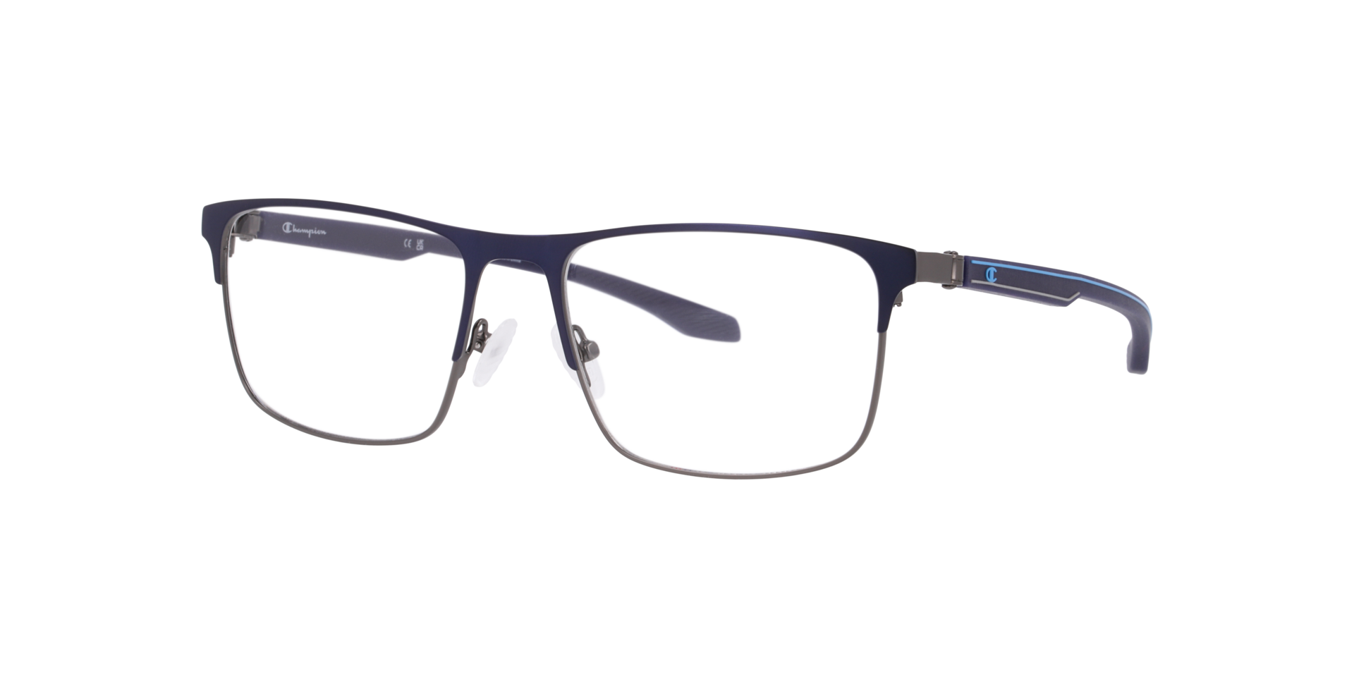 Cumax Blue MetalEyeglass Frames for Glasses Direct, Angle View