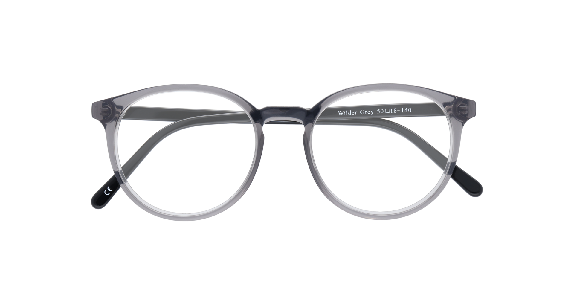 Wilder Grey AcetateEyeglass Frames for Glasses Direct, Closed View