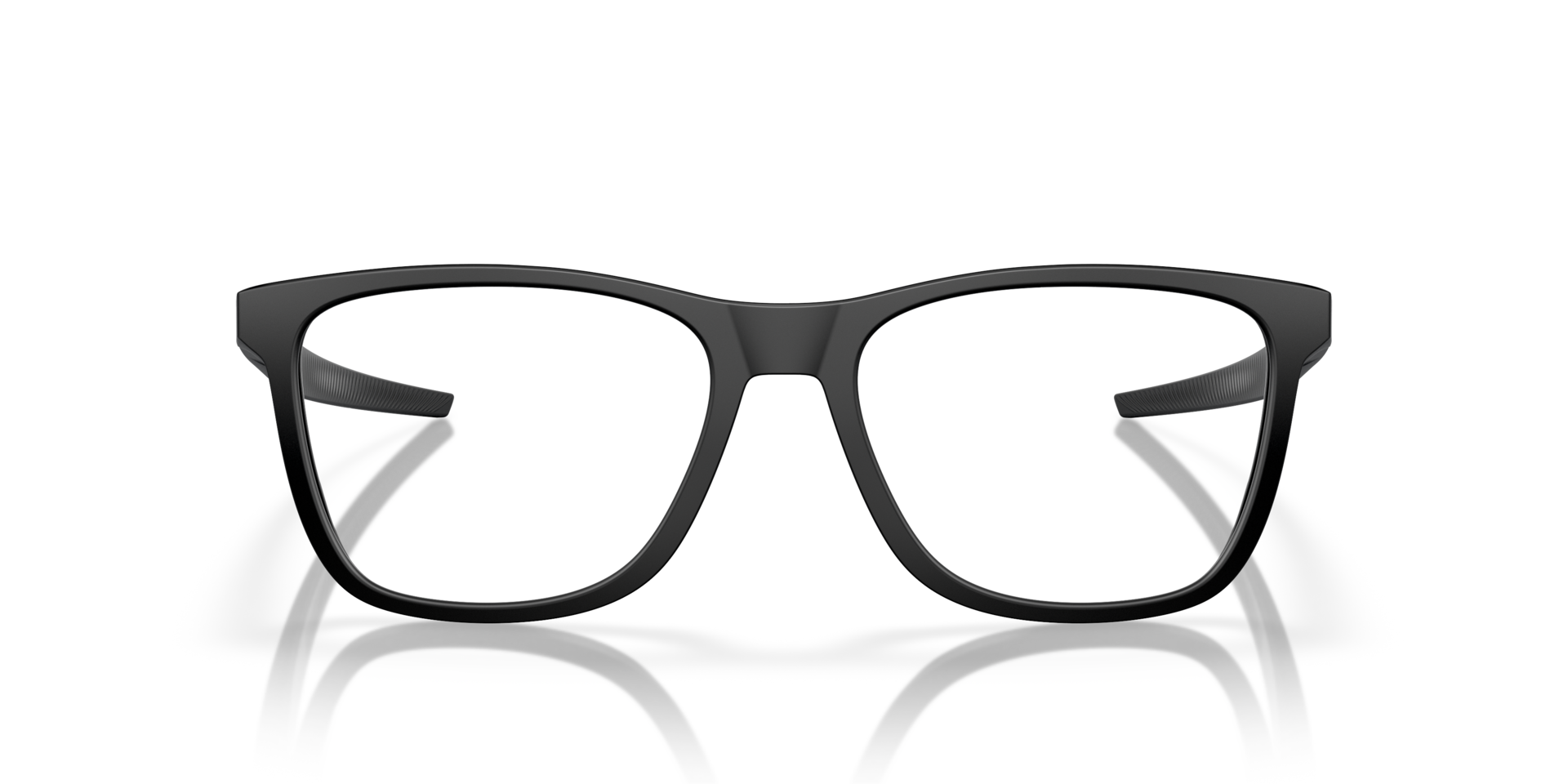 Centerboard Satin Black PlasticEyeglass Frames for Glasses Direct, Front View