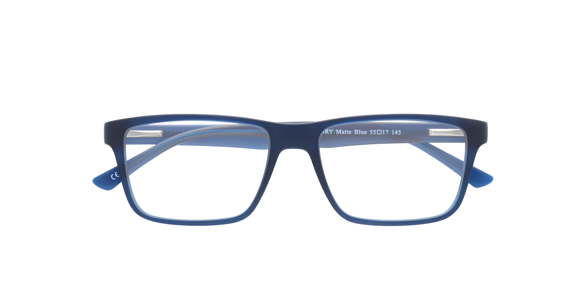 Henry Matte Blue PlasticEyeglass Frames for Glasses Direct, Closed View