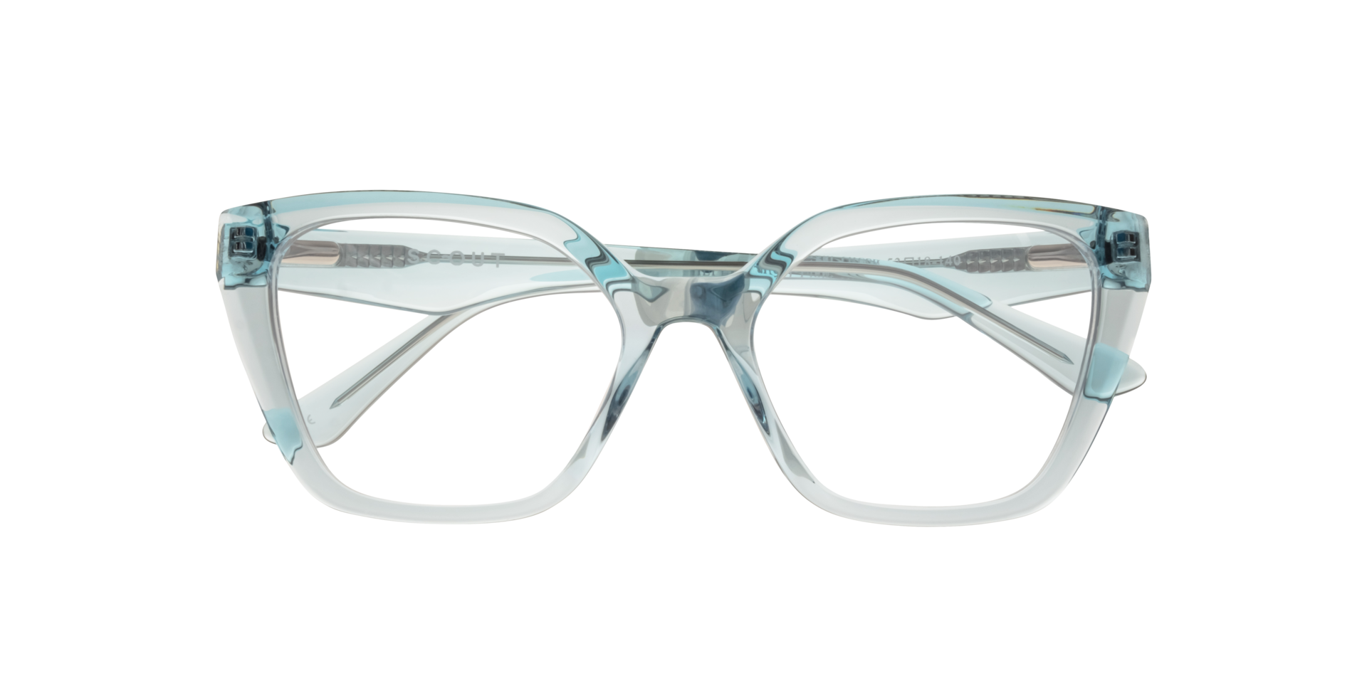 Helen Crystal Light Green AcetateEyeglass Frames for Glasses Direct, Closed View