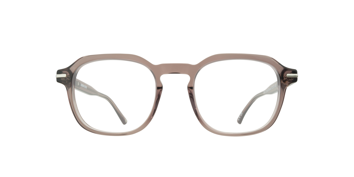 London Retro Men's Crystal Brown Square Acetate Eyeglasses Online - Full Rim - Joel