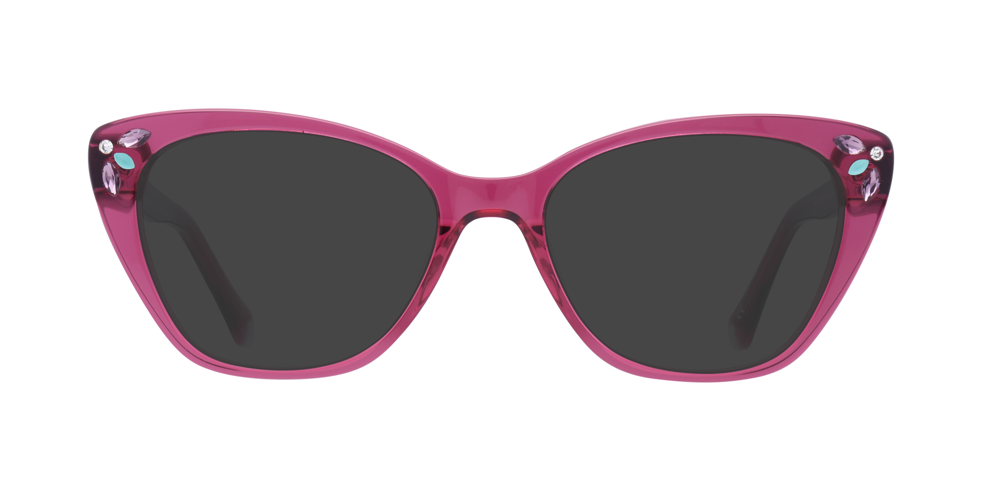 Gigi Crystal Dark Pink AcetateEyeglass Frames for Glasses Direct, with Tinted Lenses