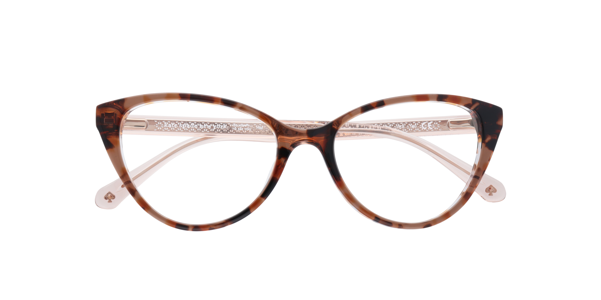 Novalee Tortoise Pink PlasticEyeglass Frames for Glasses Direct, Closed View