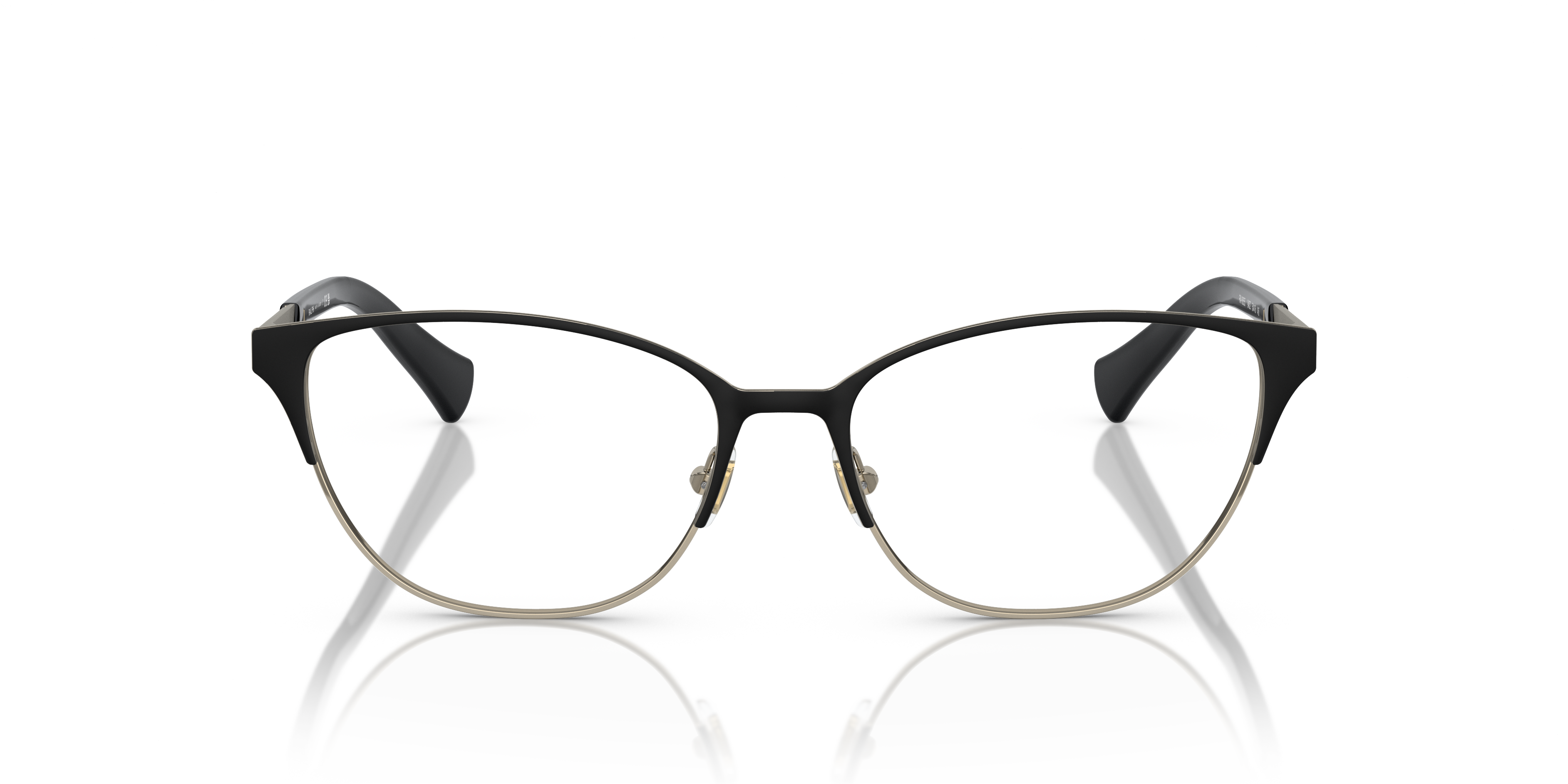 RA6055 Semi Shiny Black MetalEyeglass Frames for Glasses Direct, Front View