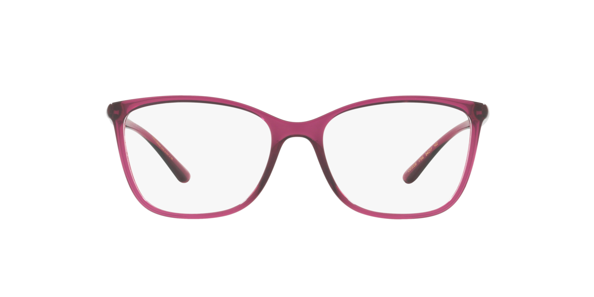 Transparent Dark Cherry rectangle Plastic eyeglasses Online - Full Rim - DG5026