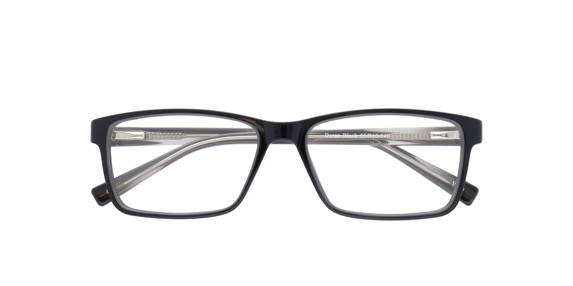Doran Black PlasticEyeglass Frames for Glasses Direct, Closed View