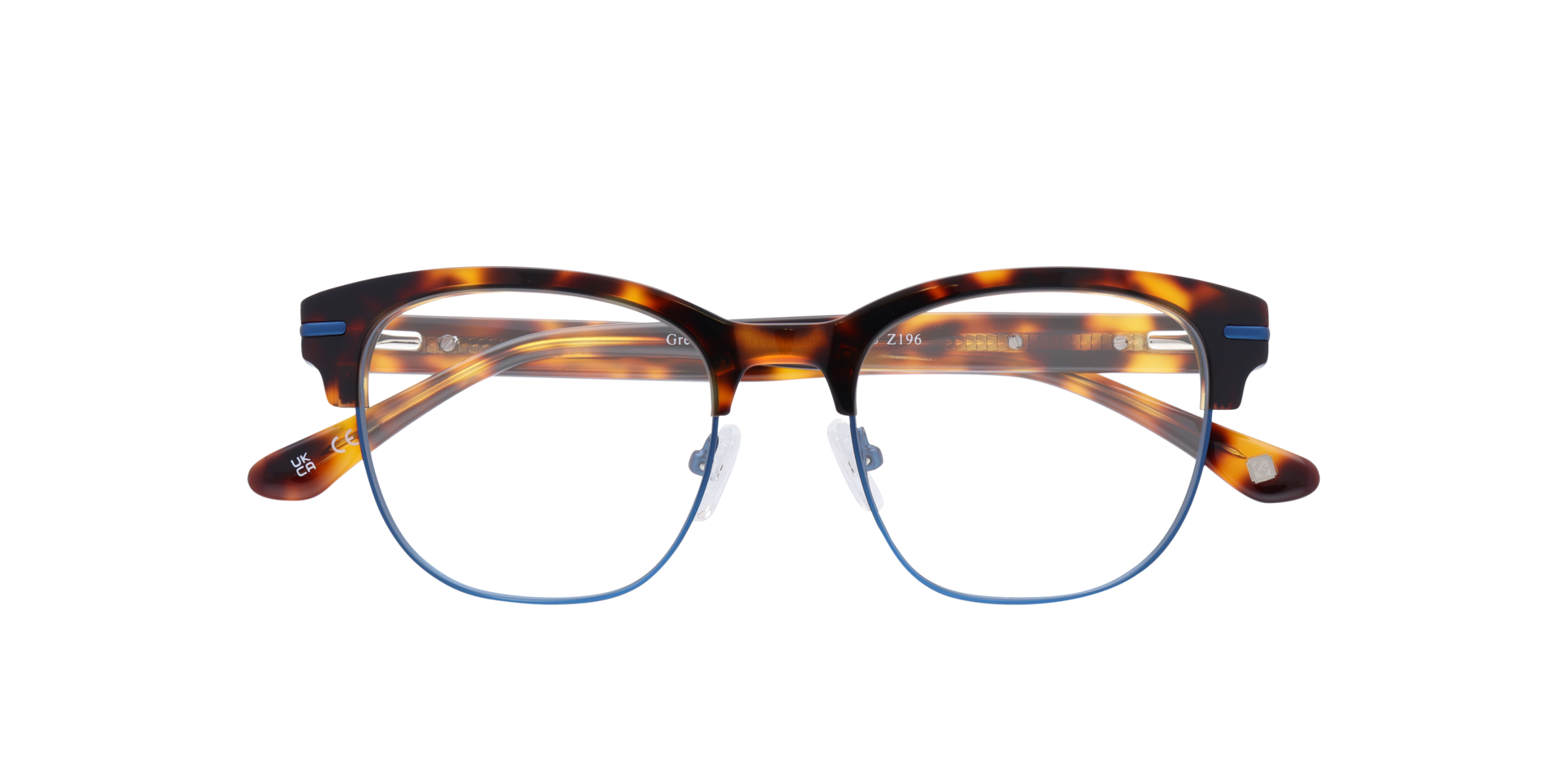Greenford Havana MetalEyeglass Frames for Glasses Direct, Closed View