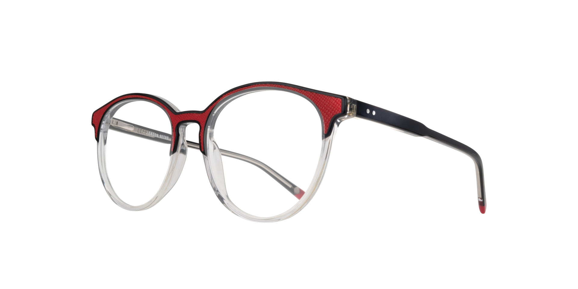Harrow Red AcetateEyeglass Frames for Glasses Direct, Angle View