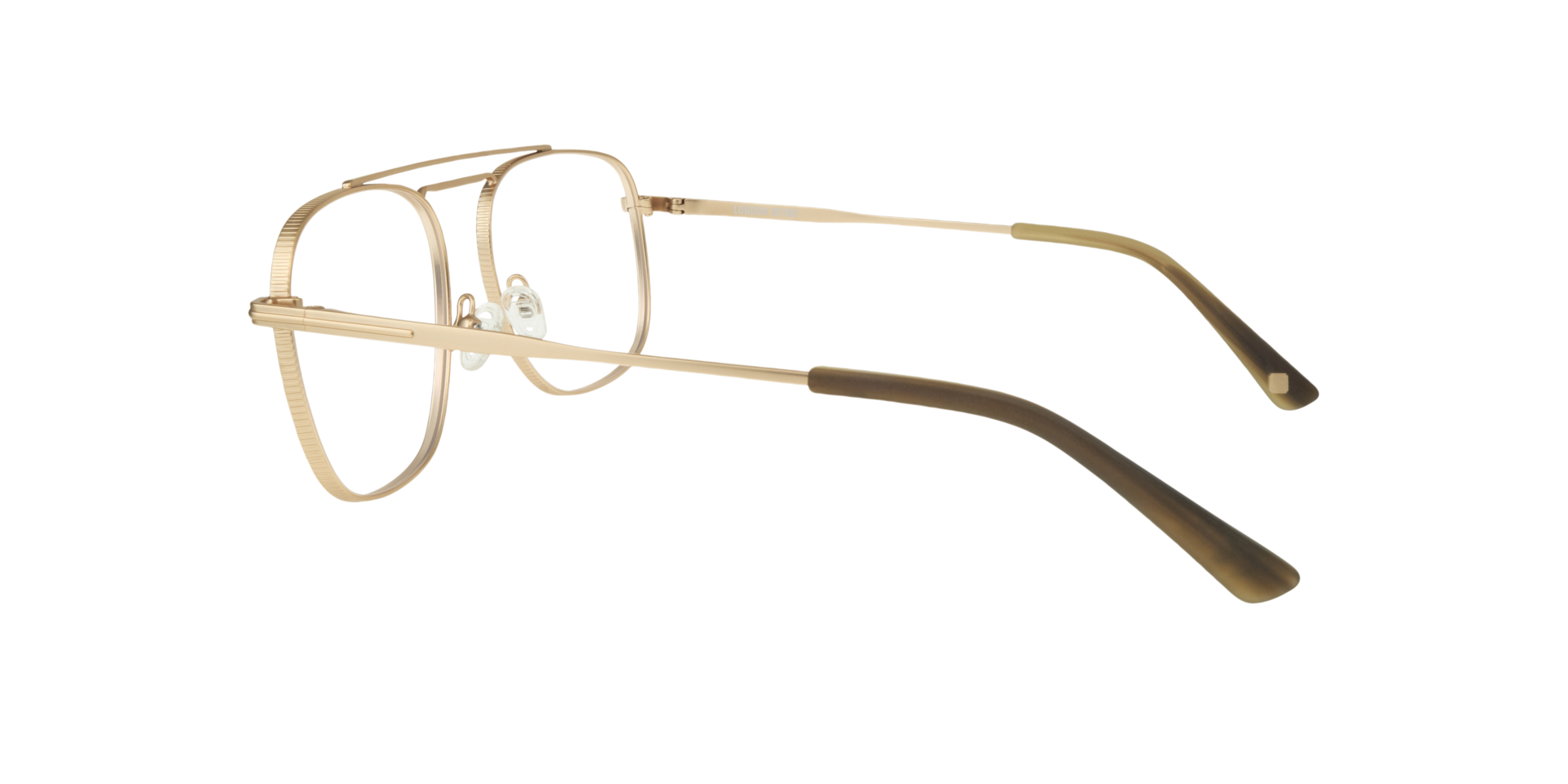 Jacob Matte Gold MetalSunglass Frames for Glasses Direct, Side View