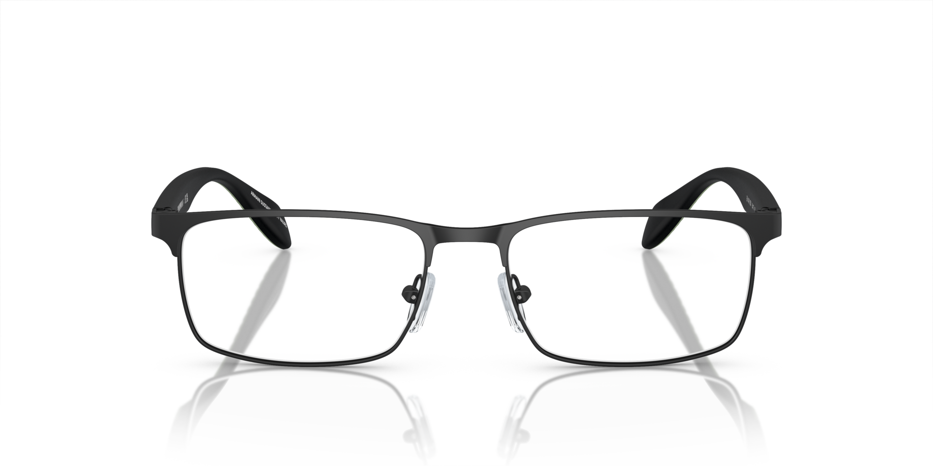 EA1149 Matte Black MetalEyeglass Frames for Glasses Direct, Front View