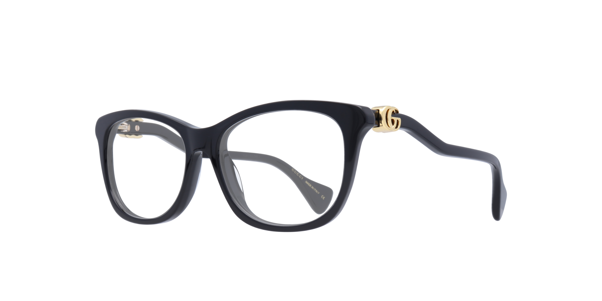 GG1012O Black AcetateEyeglass Frames for Glasses Direct, Angle View