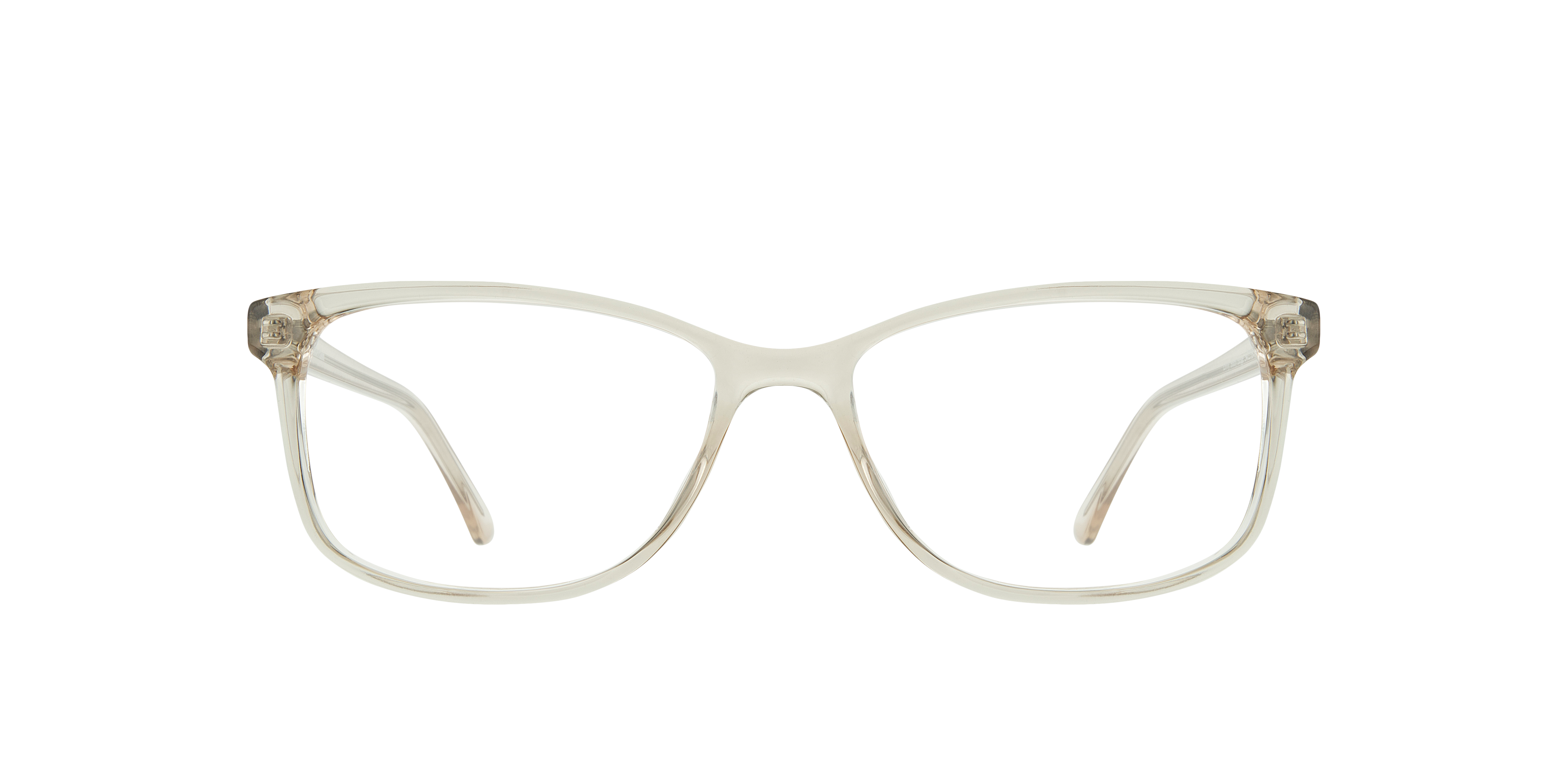 Livvy Shiny Beige PlasticEyeglass Frames for Glasses Direct, Front View