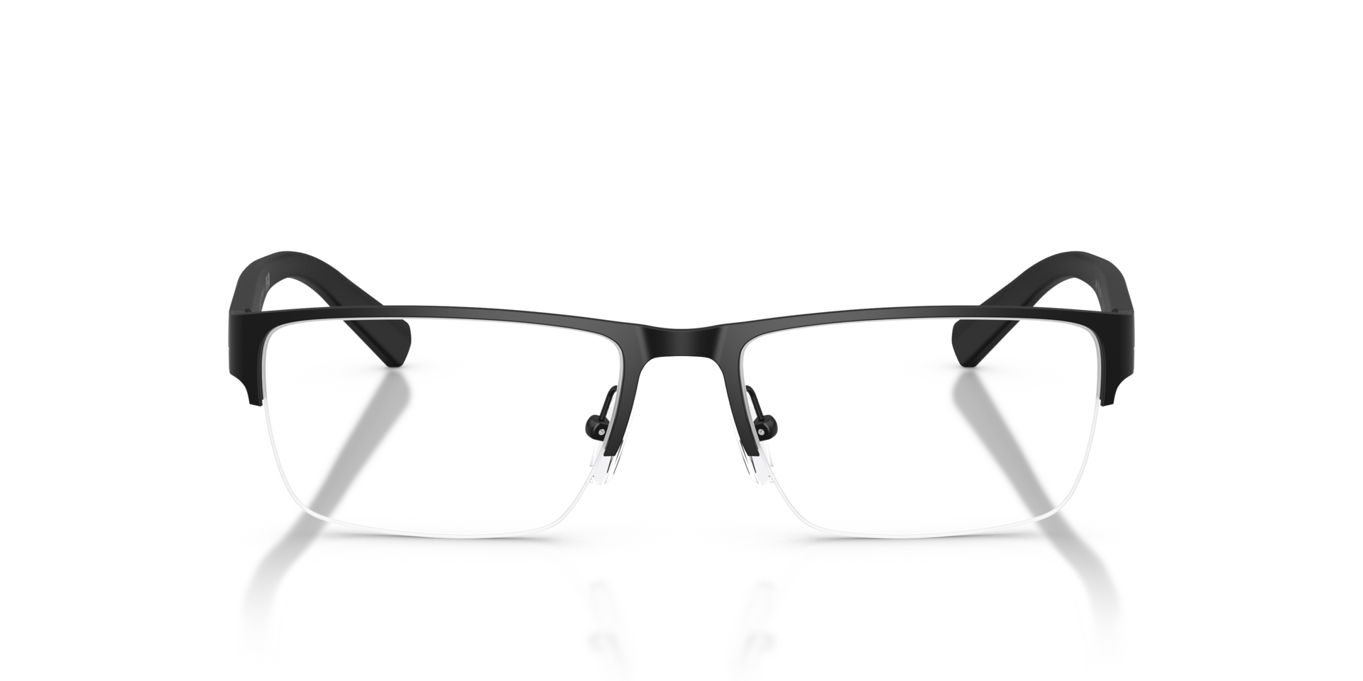 AX1018 Matte Black MetalEyeglass Frames for Glasses Direct, Front View