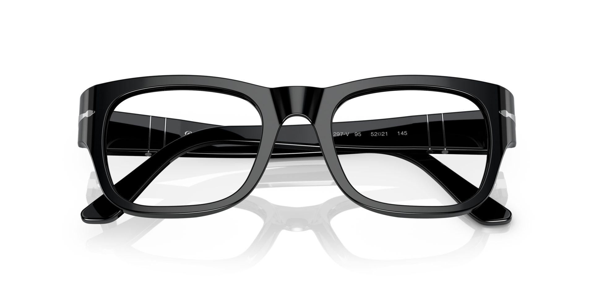 PO3297V Black AcetateSunglass Frames for Glasses Direct, Closed View
