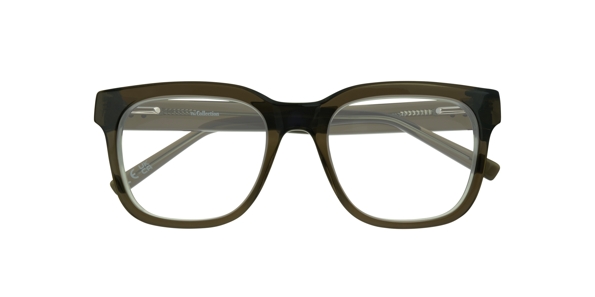 Kami Crystal Green AcetateSunglass Frames for Glasses Direct, Closed View
