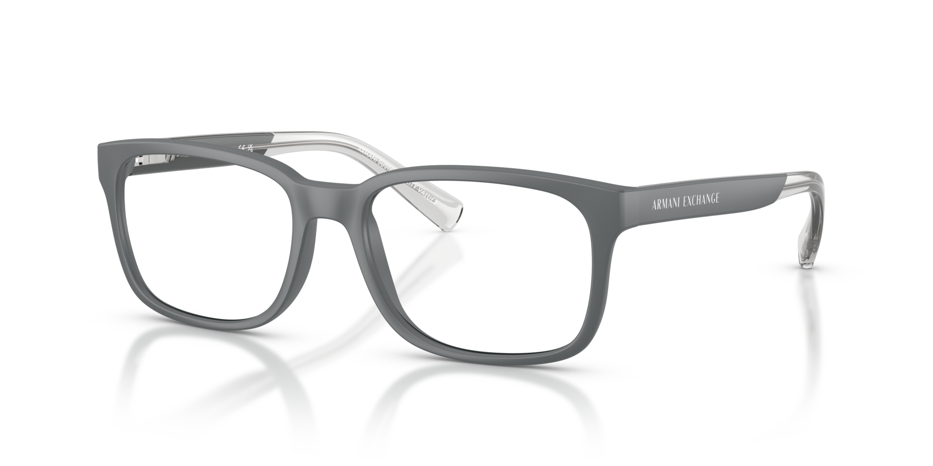 AX3029 Matte Grey PlasticEyeglass Frames for Glasses Direct, Angle View