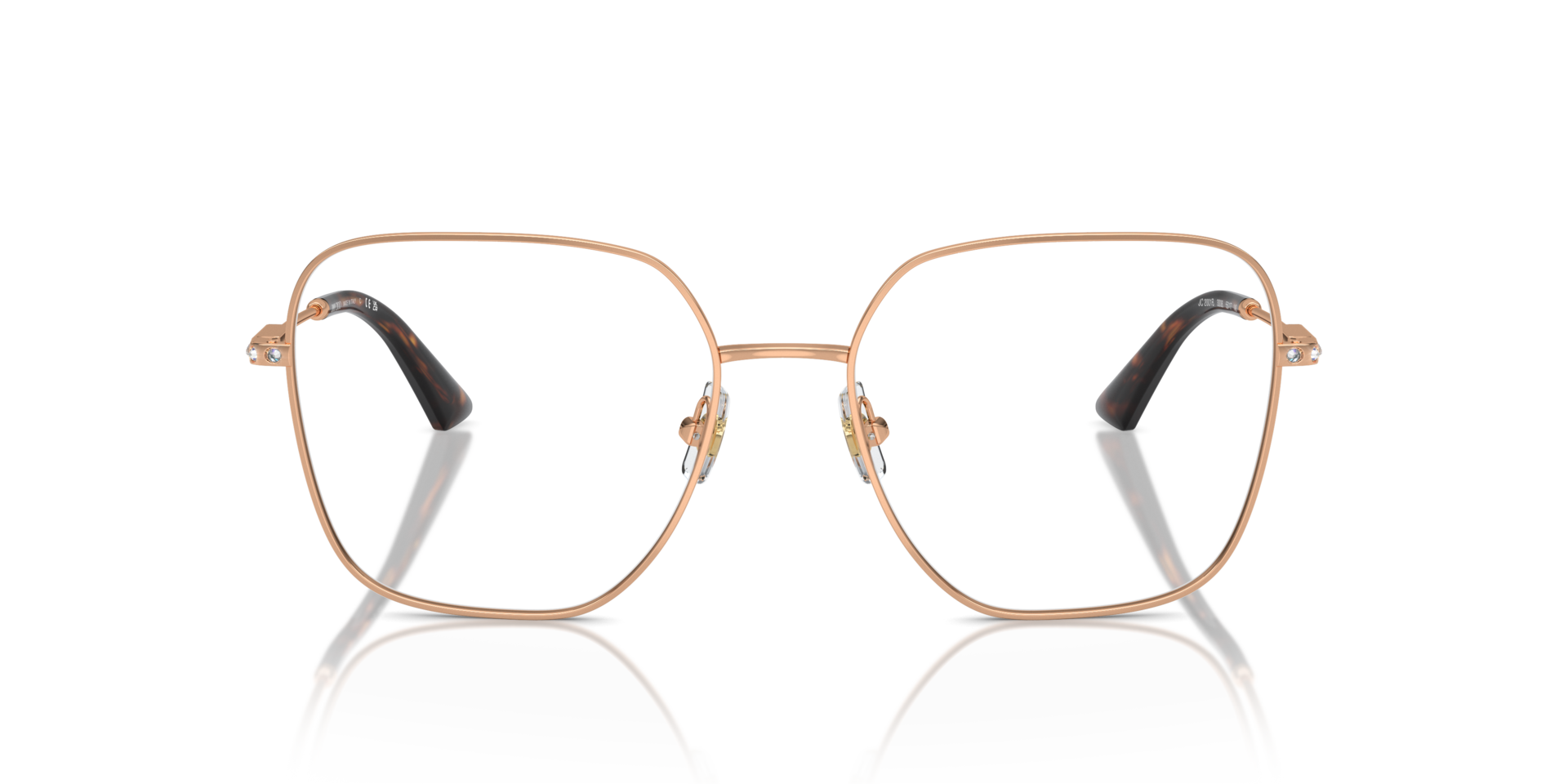 JC2001B Rose Gold MetalEyeglass Frames for Glasses Direct, Front View