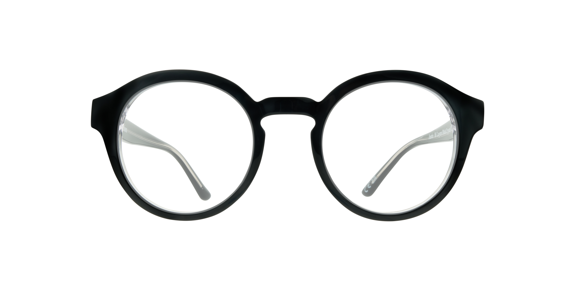Justin Bi Layers Black & Crystal AcetateSunglass Frames for Glasses Direct, Front View