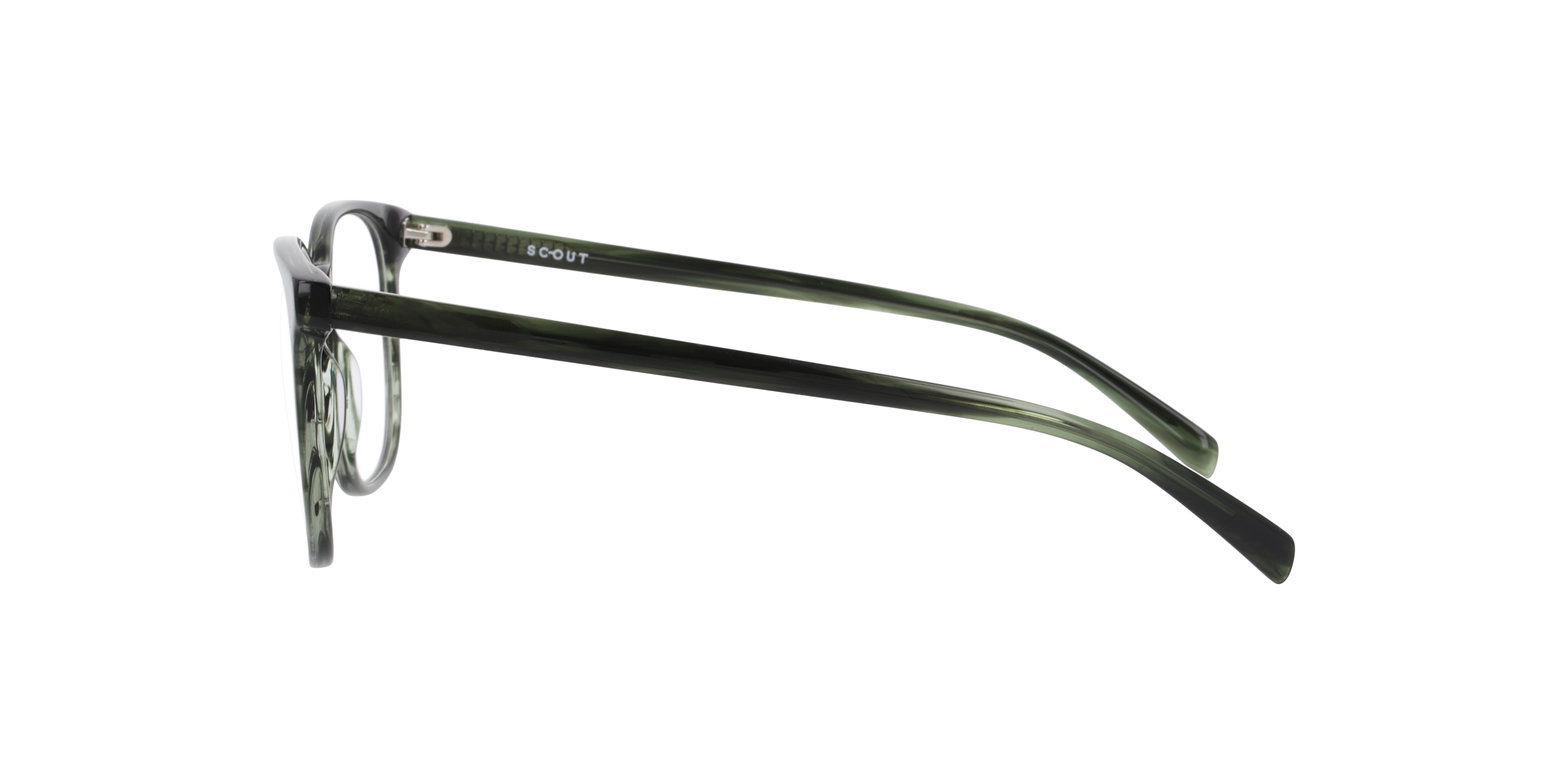 Miles Horn Green AcetateEyeglass Frames for Glasses Direct, Side View
