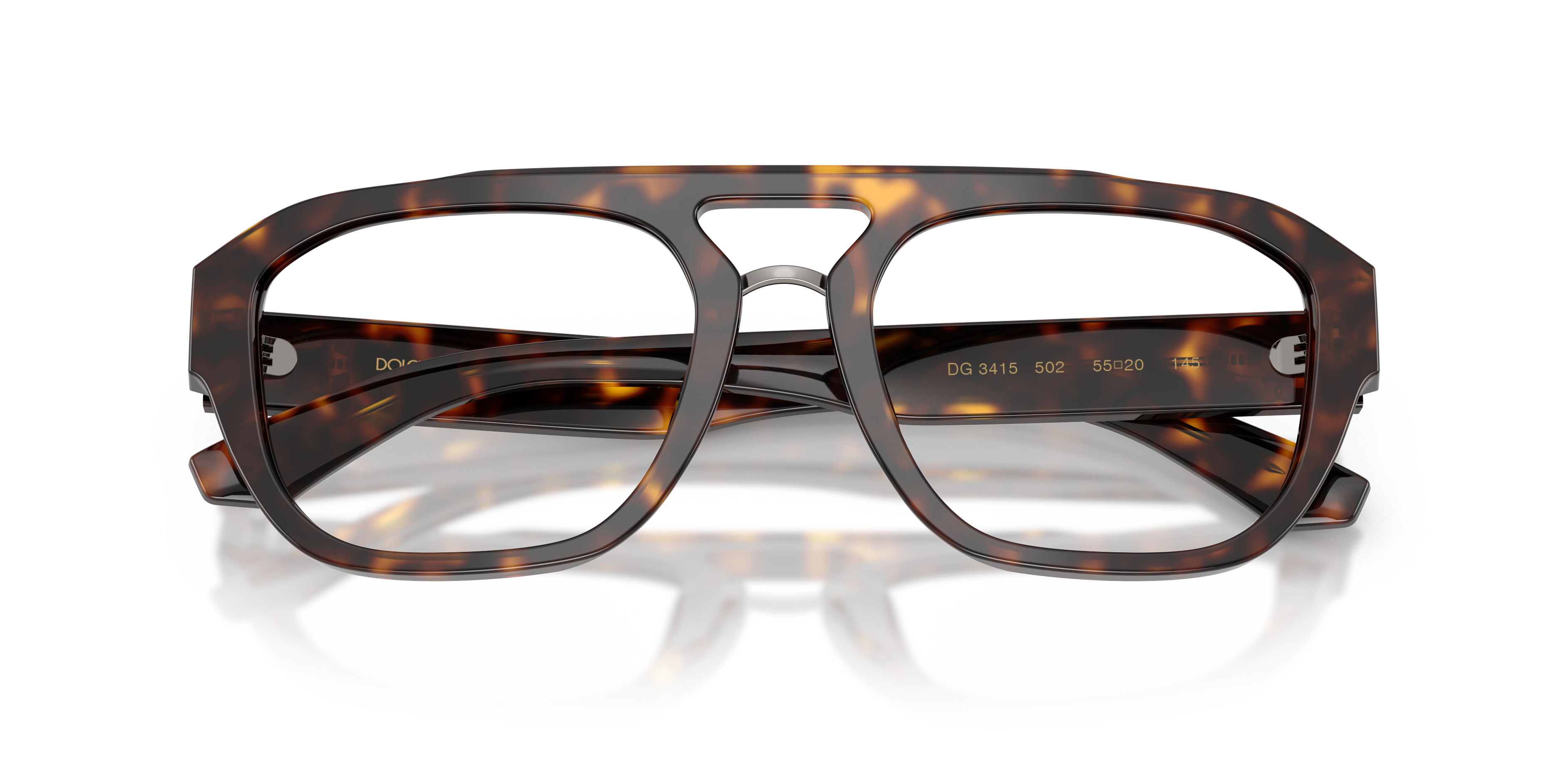 DG3415 Havana AcetateEyeglass Frames for Glasses Direct, Closed View