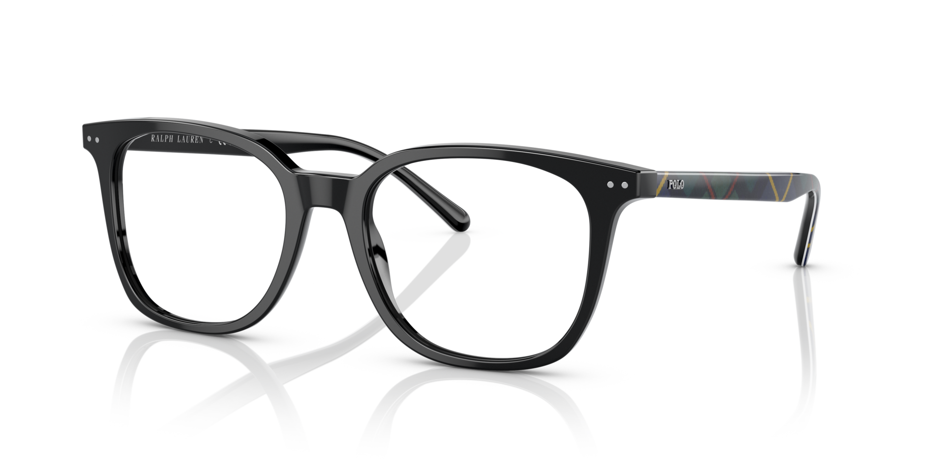PH2256 Shiny Black AcetateSunglass Frames for Glasses Direct, Angle View