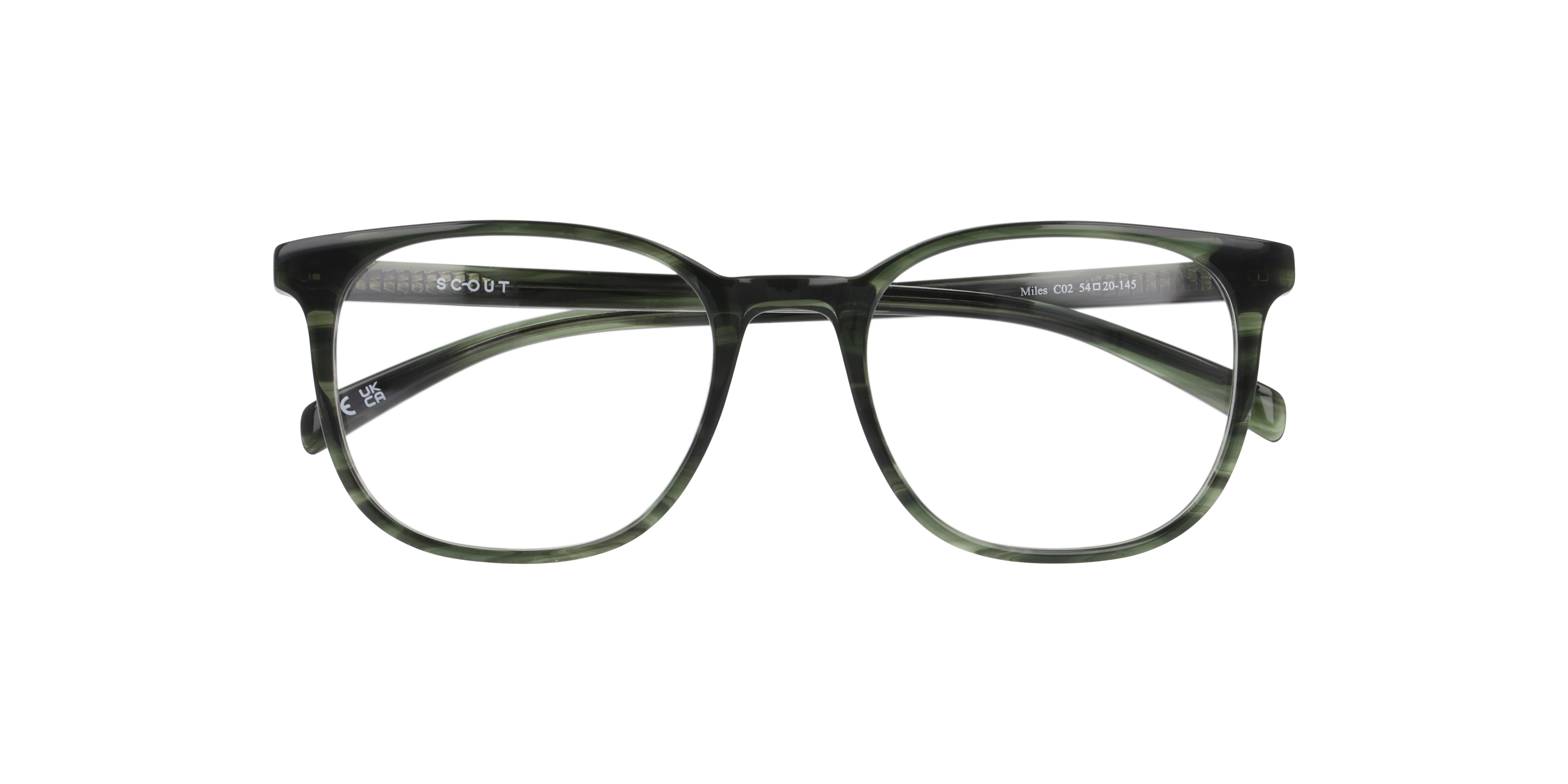 Miles Horn Green AcetateEyeglass Frames for Glasses Direct, Closed View