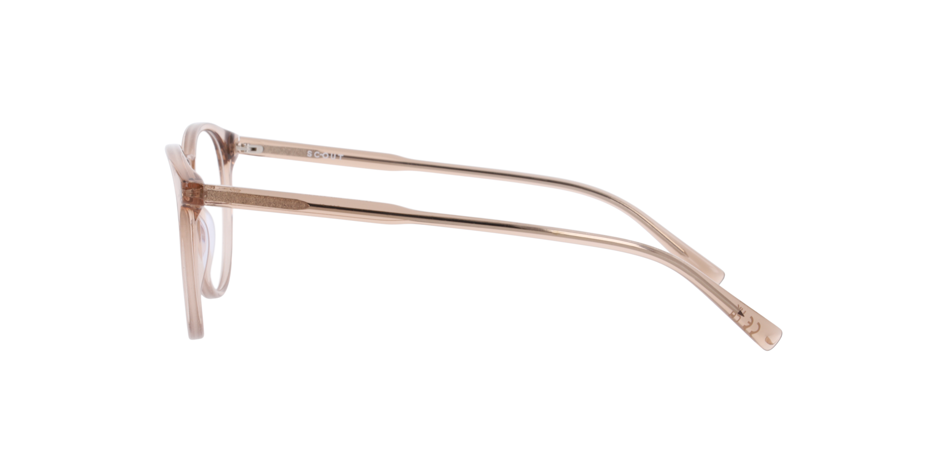 Madison Crystal Nude AcetateEyeglass Frames for Glasses Direct, Side View