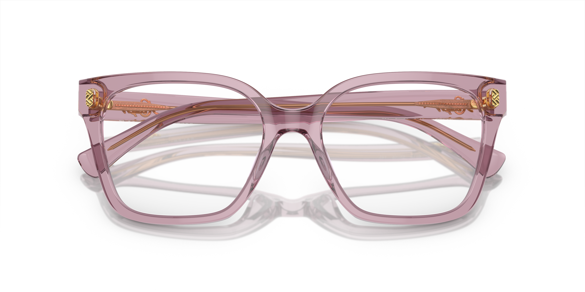 RA7158U Shiny Transparent Violet AcetateEyeglass Frames for Glasses Direct, Closed View