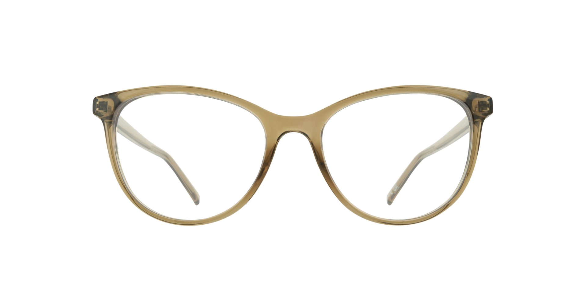 Leyla Shiny Beige PlasticEyeglass Frames for Glasses Direct, Front View