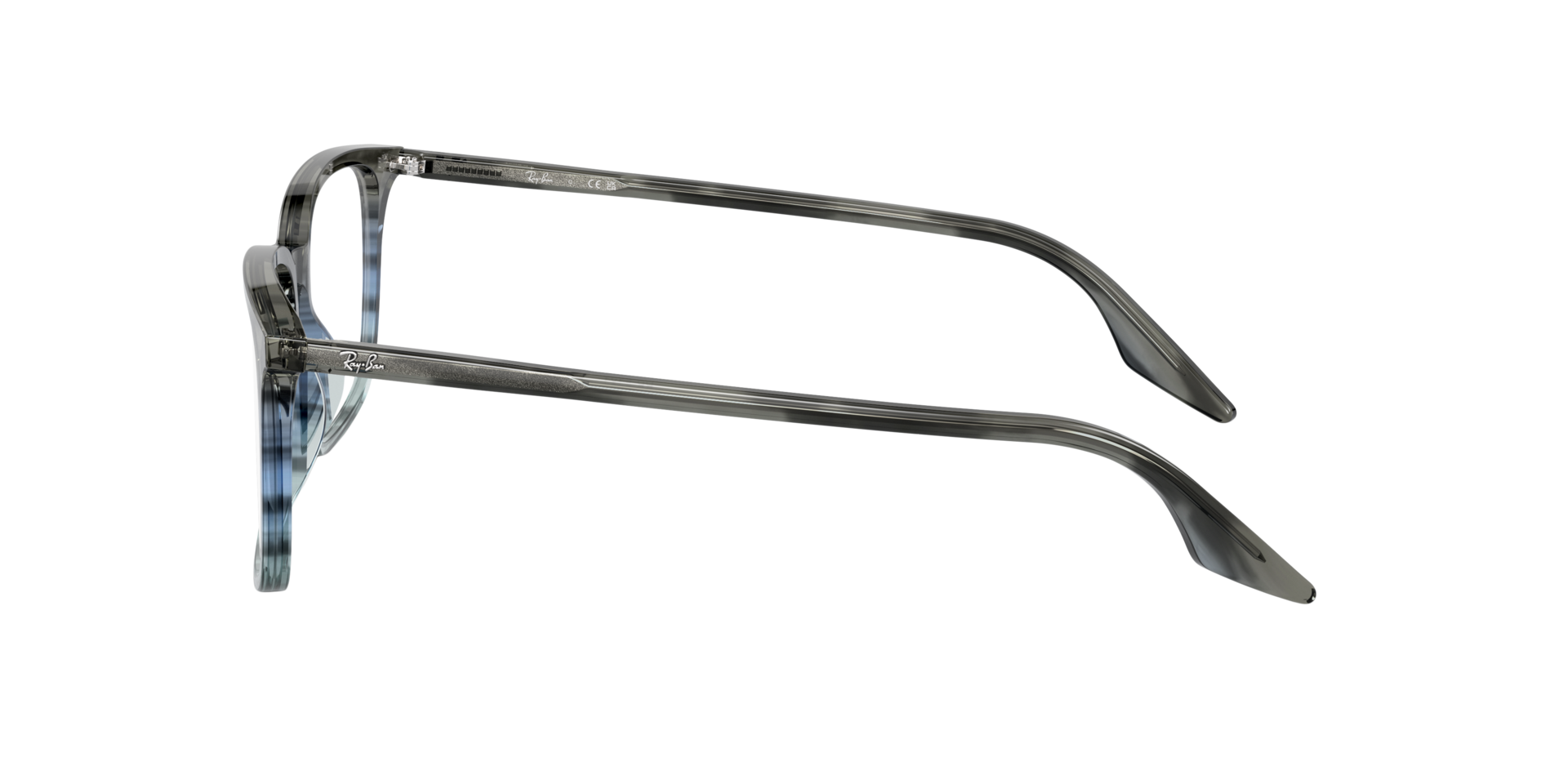 RB5421 Striped Grey & Blue AcetateEyeglass Frames for Glasses Direct, Side View