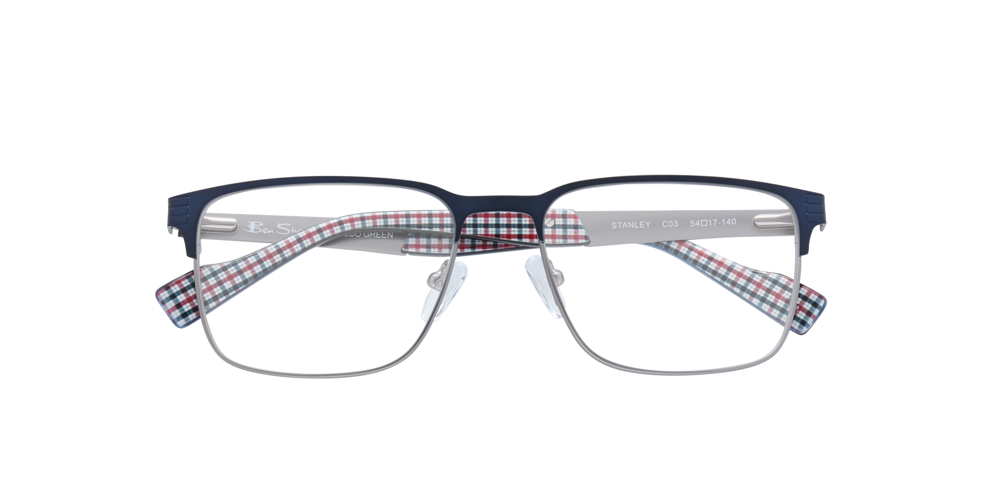 Stanley BN Blue PlasticEyeglass Frames for Glasses Direct, Closed View