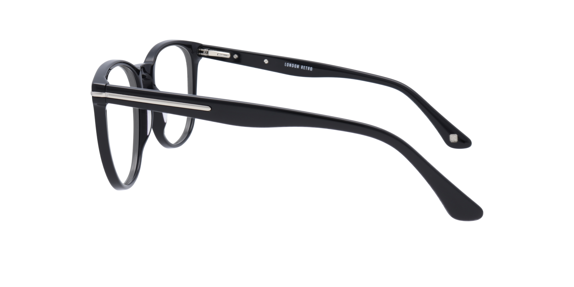 Epping Black AcetateEyeglass Frames for Glasses Direct, Side View