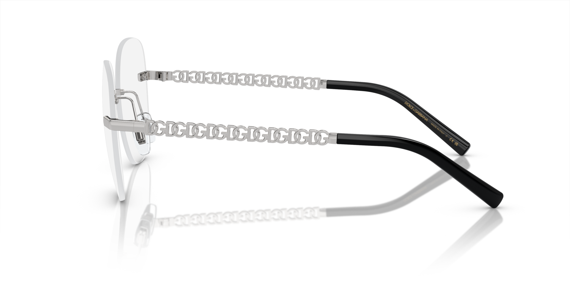 DG1352 Silver MetalEyeglass Frames for Glasses Direct, Side View