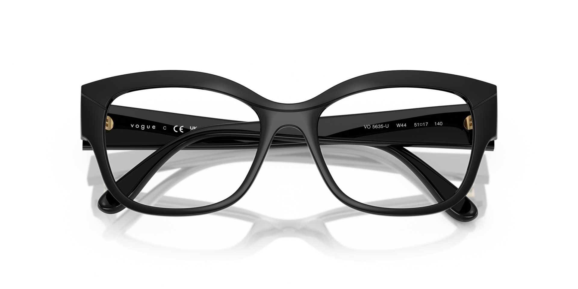 VO5635U Black PlasticEyeglass Frames for Glasses Direct, Closed View