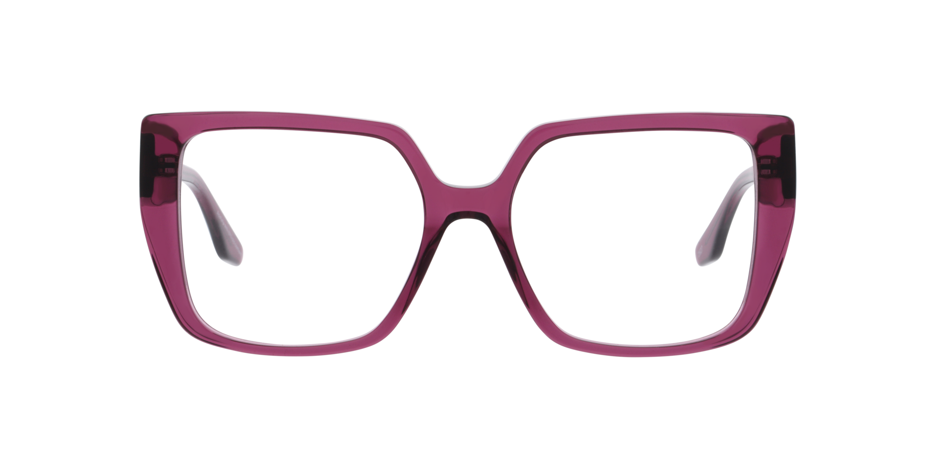 Michèle Transparent Purple AcetateEyeglass Frames for Glasses Direct, Front View